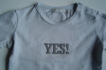 **UITVERKOCHT** IMPS & ELFS Z08 mooi shirt -YES- (grey 205), maat 74