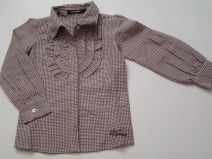 VINROSE W09/10 blouse Sandy (bruin ruit), maat 80 t/m 152