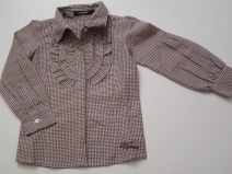 VINROSE W09/10 blouse Sandy (bruin ruit), maat 80 t/m 152