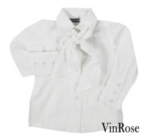 VINROSE W2010/2011 schitterende blouse KNOTTY met losse sjaal (white) 86 t/m 116