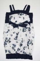 VINROSE Z2011 jurkje MULAN (print creme-navy-grijs) 80 t/m 140