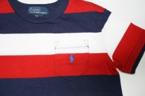 RALPH LAUREN t-shirt streep (navy-rood-wit) 98, 104