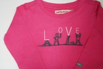 IMPS&ELFS Z2011 set longsleeve/broek 'LOVE' (fuchsia-365-grijs 821soft pink-303, grey moon-172), 50