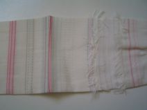 KIK-KID bandana/haarband off white met gekleurde streepjes