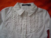 VINROSE mooie blouse (wit) met lichtgetailleerde taille, maat 116