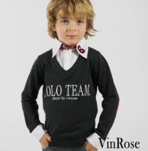 VINROSE W2010/2011 THOMAS super twee in een trui met blouse (dark grey melee) 80, 92