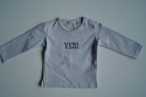 **UITVERKOCHT** IMPS & ELFS Z08 mooi shirt -YES- (grey 205), maat 74