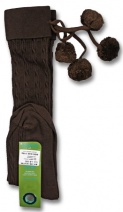 LE BIG kniekous met pompom-applicatie (brown), (schoen)maat 31 t/m 38 
