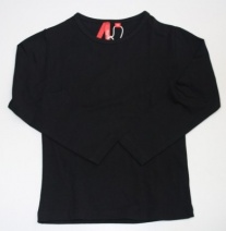 VINROSE W09/10 fijn basic shirt lange mouw (zwart), 110