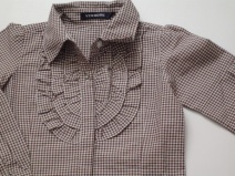 VINROSE W09/10 blouse Sandy (bruin ruit), maat 80 t/m 152