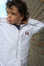 VINROSE W09/10 stoere jongensblouse Bobby (white), maat 80 t/m 140