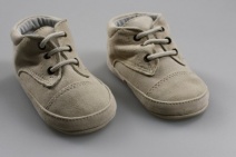 MENU BABYSHOES mooi kwaliteit suede veterschoentje (beige), maat 0 t/m 18 maanden