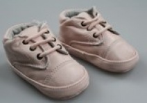 MENU BABYSHOES mooi kwaliteit lederen veterschoentje (zachtroze), maat 0 t/m 12 maanden