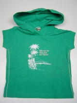 IMPS & ELFS Z09/Z10 hooded shirtje (apple green) met leuke tekst, 74, 80