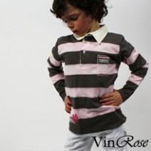 VINROSE Z2010 stoere jongenspolo HANK (castle rock-pink), 110 t/m 152