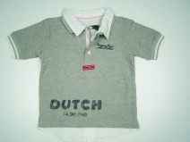 VINROSE Z2010 superleuke polo/blouse CARL (grey melee) 110, 116, 134 t/m 152