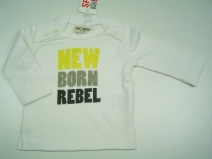 IMPS&ELFS W2009/10 stoer shirt -new born rebel- (wit-100), 80, 86