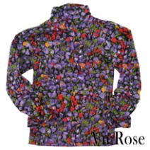 VINROSE W2010/2011 leuk colshirt met bloemenprint (purple print) 92 t/m 140