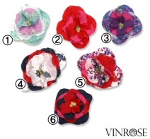VINROSE Z2011 opspeldbare PIN UP FLOWERS (zes kleuren)