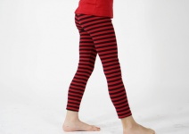 VINROSE W2011 legging MOUSE STRIPER (rood/zwart) 110 t/m 128