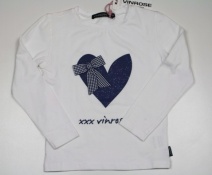 **UITVERKOCHT** VINROSE W2011 longsleeve BELLE (wit) 122-128