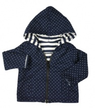 **uitverkocht** VINROSE W2011 babyjasje ALEX (wit-navy) 68