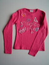 VINGINO fuchsia shirt met leuke opdruk, maat 140 en 152