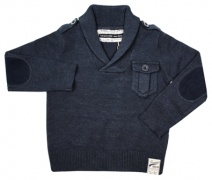 VINROSE W2011 stoere trui WOODROW (navy gemeleerd) 146-152