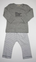 IMPS&ELFS Z2011 set longsleeve/broek streep 'from this moment..' (grey melange-m875-off white-111), 68