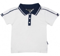 VINROSE Z2012 poloshirt RAFAEL (wit-navy) 62 t/m 92