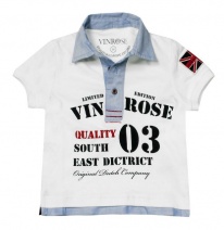 VINROSE Z2012 poloshirt HENRY (optical white) 86 t/m 152