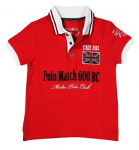 VINROSE Z2012 poloshirt MATCH (rood) 86 t/m 152