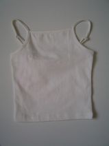 SCHOEFFIES singlet (off white) met spaghettibandjes, maat 140