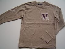 VINROSE jongensshirt van stevige kwaliteit (taupe), maat 140, 146