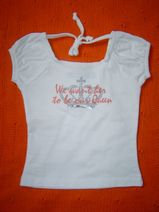 VINROSE hip meidenshirtje (wit) met leuke striksluiting op de rug, maat 80, 116