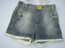 CARBONE hippe meidenshort in stoere wassing, maat 152