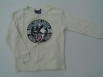 RALPH LAUREN shirt (ecru)met stoere opdruk, maat 104