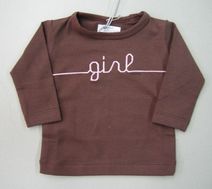 IMPS&ELFS shirtje (dark brown) -girl-, maat 50 en 56