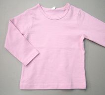 VINROSE fijn basic meidenshirt lange mouw (roze), maat 80