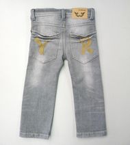 **UITVERKOCHT** VINROSE superstoere slimfit meisjesjeans (grey), maat 98